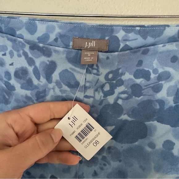 NWT J. JILL Blue Abstract Print Pants - Picture 3 of 6